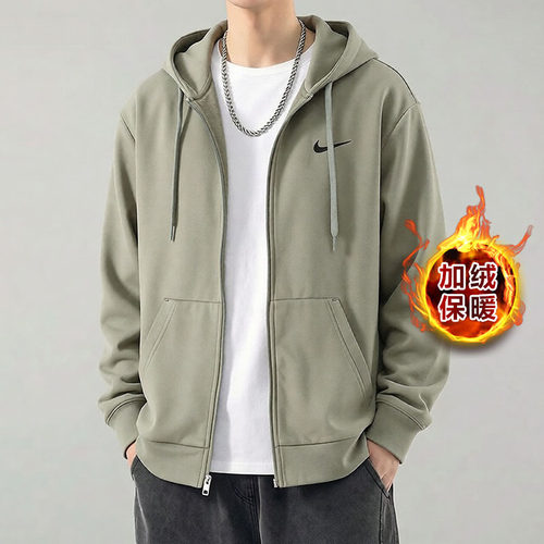 幸运叶子丨NIKE耐克针织外套男装秋季新款休闲运动服连帽开衫夹克