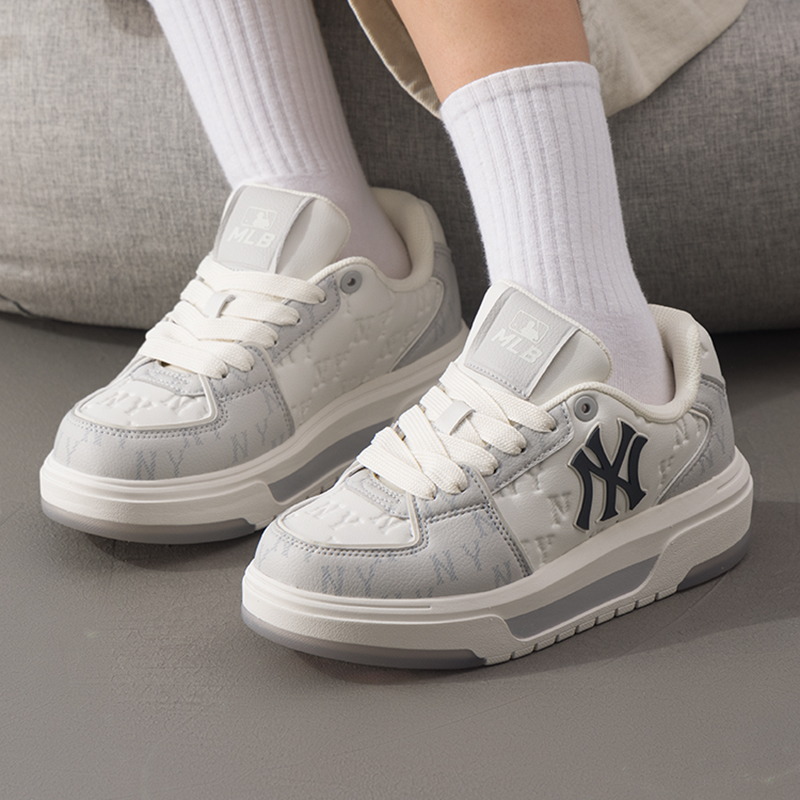 MLB官方 男鞋女鞋2025冬季新款经典休闲鞋厚底显高板鞋情侣运动鞋