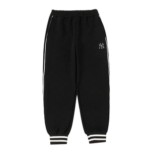 女裤 冬季 休闲卫裤 黑色长裤 收口束脚裤 男裤 针织运动裤 MLB官方 新款
