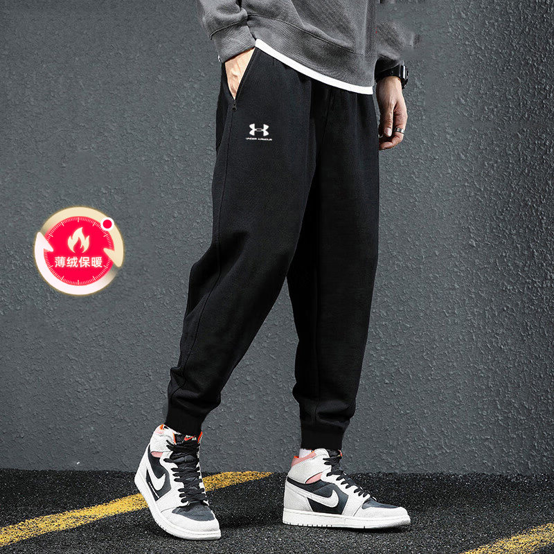 UA安德玛官方针织长裤男裤秋季新款加绒保暖运动裤训练健身束脚裤