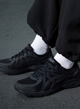 亚瑟士休闲鞋男鞋25新品JOG 100T黑武士运动跑步鞋1021A463-001