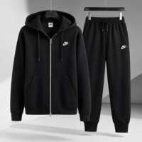 Nike sports suit Men's official genuine 2026 Autumn new style sports jacket, casual long pants, hooded jacket thumbnail 4