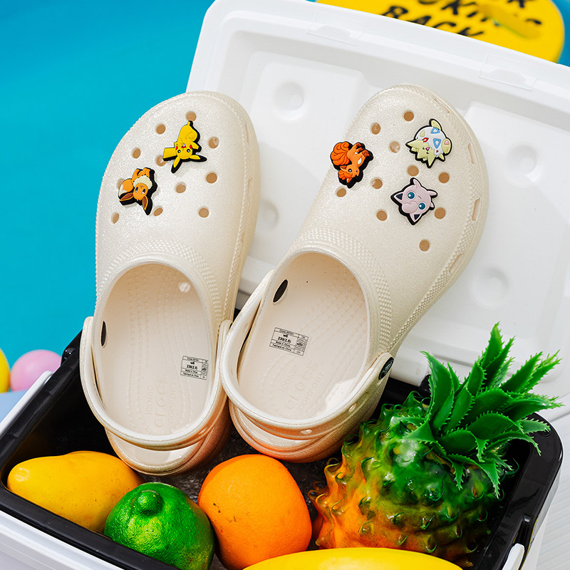 Crocs卡骆驰闪耀云朵洞洞鞋女鞋夏季新款厚底凉鞋运动拖鞋沙滩鞋