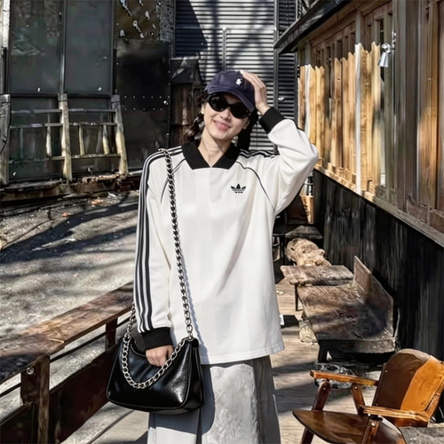 幸运叶子|阿迪达斯三叶草白色长袖T恤女装26年打底衫运动服KD2897