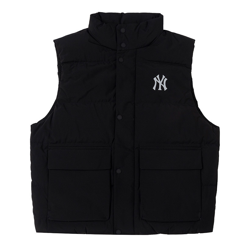 MLB官方 保暖羽绒马甲男女装冬季新款立领防风夹克棉羽背心运动服