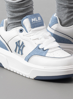 MLB官方 厚底板鞋男鞋女鞋复古休闲鞋低帮运动鞋学长鞋 3ASXD015N