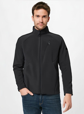 阿迪达斯立领针织夹克男子2025秋季新款运动服训练跑步外套KG8970