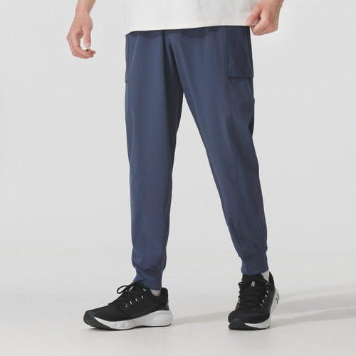 UA安德玛梭织长裤男裤秋季新款跑步运动裤健身训练裤收口束脚裤子