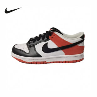 Nike耐克女鞋黑白红色DUNK运动鞋复古轻便大童鞋休闲板鞋IQ2755