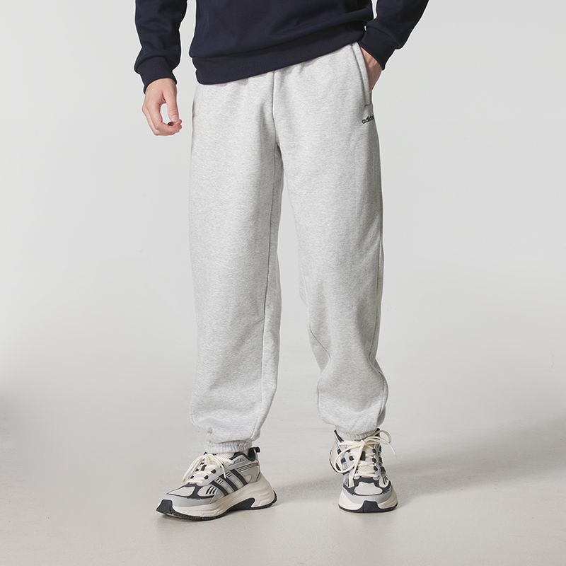 阿迪达斯加绒长裤男裤秋季新款保暖运动裤休闲卫裤束脚裤子JX9404