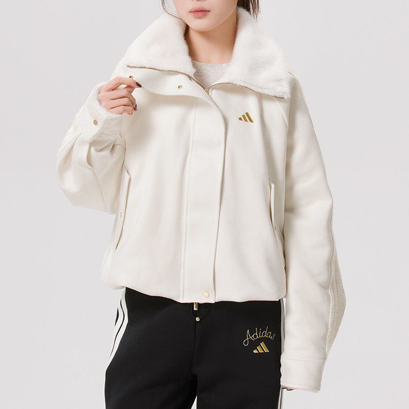 阿迪达斯短款立领外套女装2026新款休闲运动服时尚夹克上衣KH2662,运动服/休闲服装,运动茄克/外套,淘宝优惠券,粉丝福利购,淘宝优惠卷