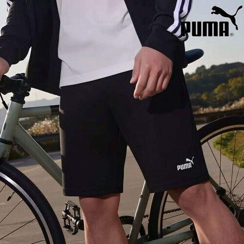 PUMA彪马短裤男裤2026夏季新款男士纯棉黑色五分裤休闲沙滩运动裤