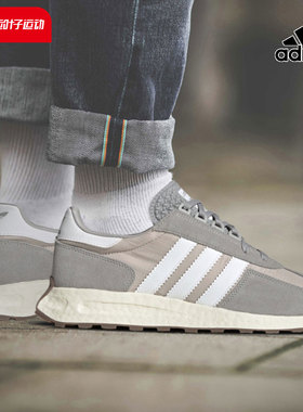 阿迪达斯三叶草男鞋女鞋冬季新款运动鞋灰色复古休闲鞋