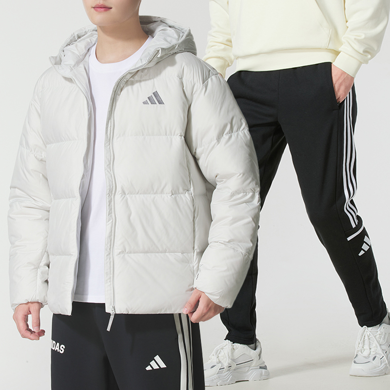 阿迪达斯男士运动套装男装冬季新款保暖羽绒服长裤卫裤户外两件套