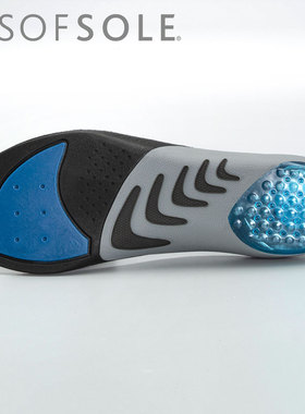 sofsole舒足速乐缓震篮球鞋垫透气足弓支撑男女跑步气垫鞋垫