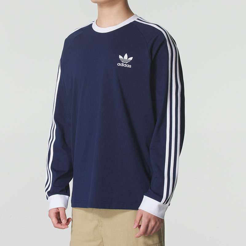 阿迪达斯T恤男装 秋季新款户外复古宽松圆领运动短袖休闲衣IM9428