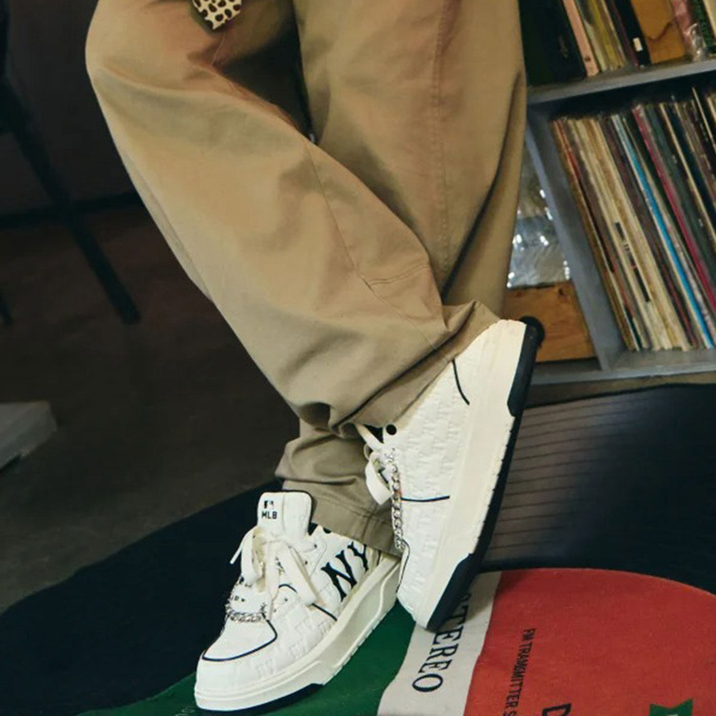 MLB官方正品学长鞋男女厚底显高老花板鞋情侣时尚潮流轻便休闲鞋