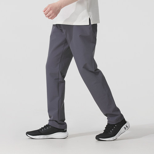 UA安德玛官方旗舰梭织长裤男裤男子运动裤健身训练裤灰色跑步裤子