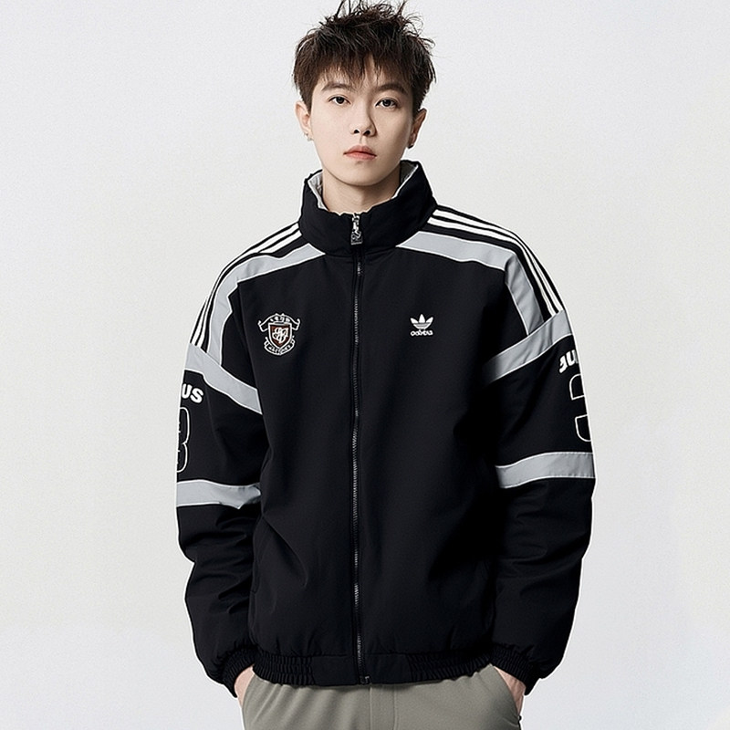 阿迪达斯棉服男士官方正品运动棉衣冬季新款两面穿保暖外套KC0093