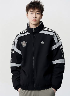 阿迪达斯棉服男士官方正品运动棉衣冬季新款两面穿保暖外套KC0093
