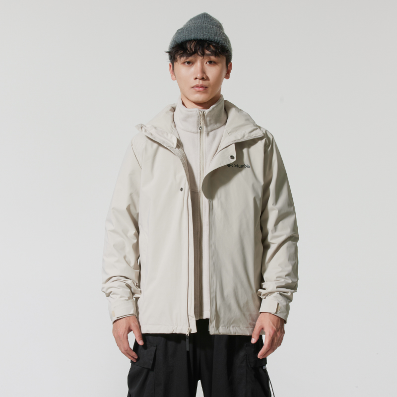 Columbia哥伦比亚男装2025新款户外运动服抓绒内胆三合一夹克外套