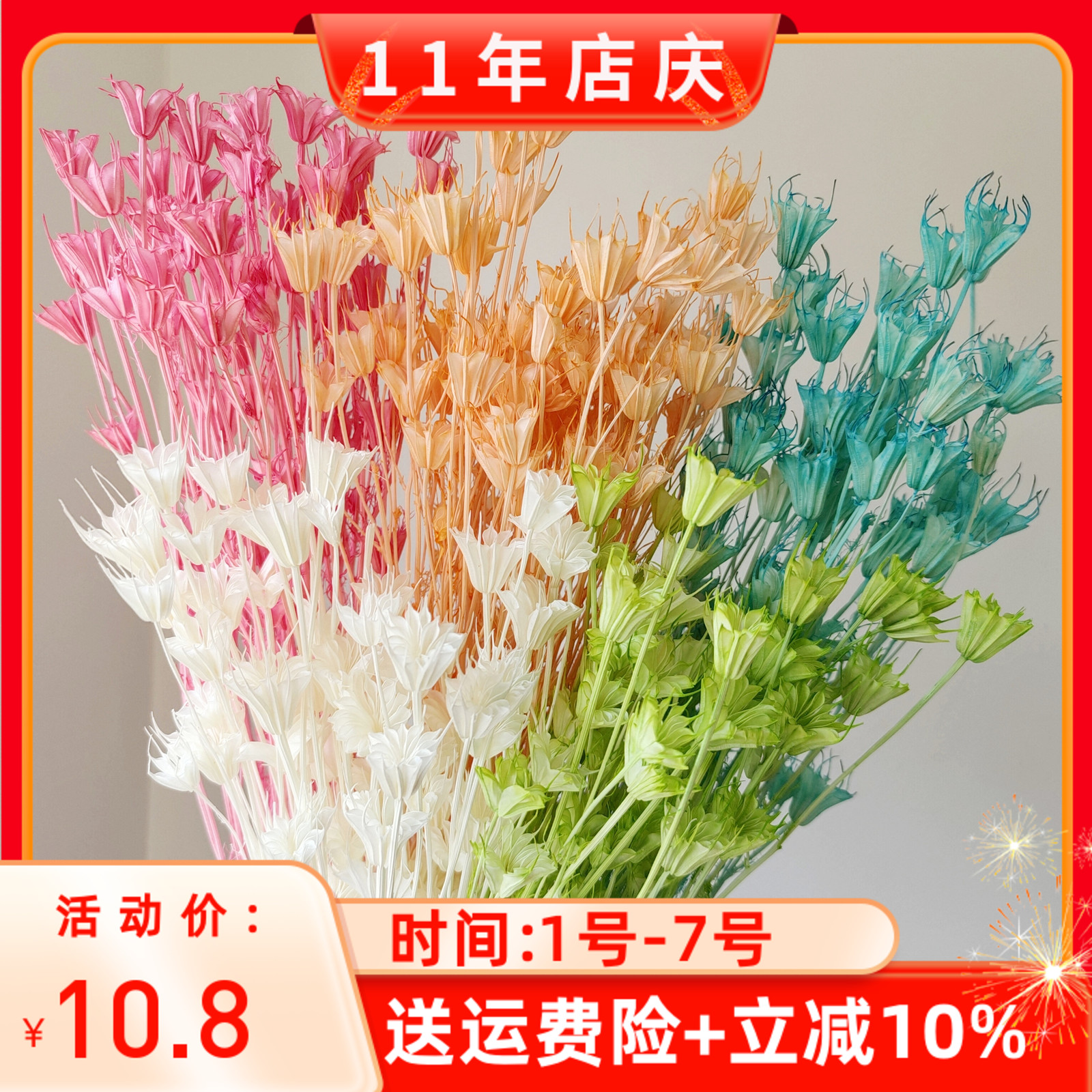 八角花干花森系复古diy材料树枝