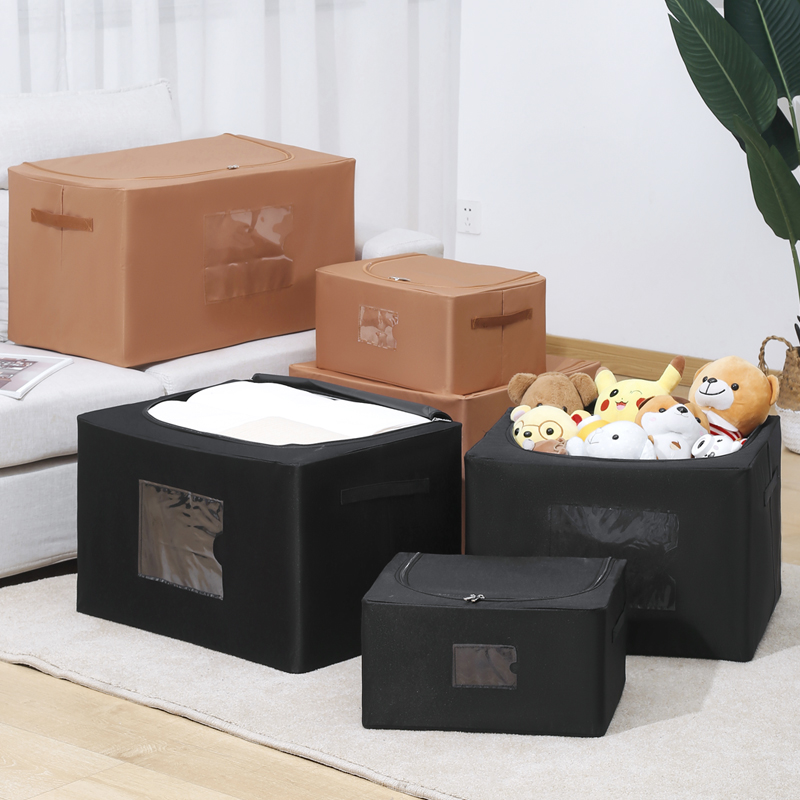 无视窗的收纳箱大容量双拉链箱子