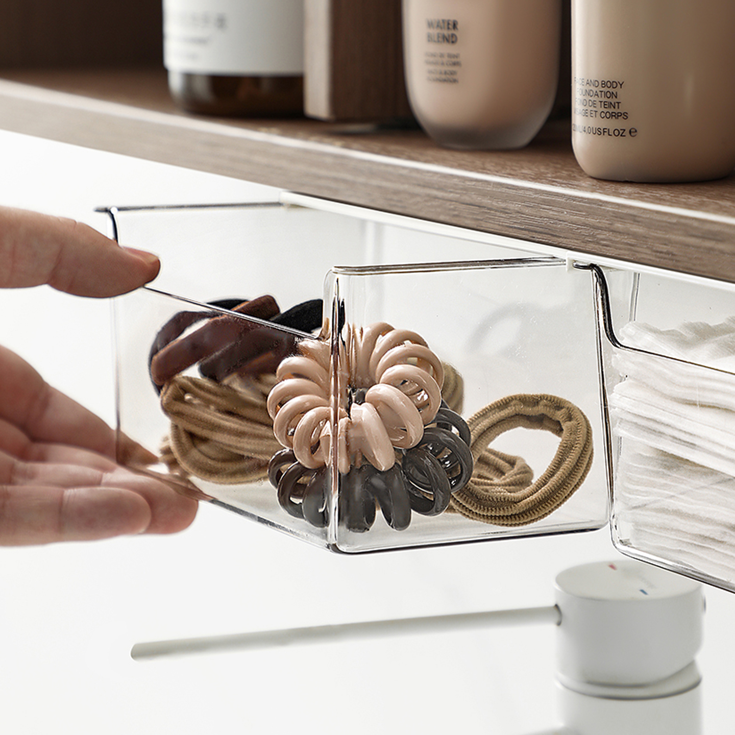 加长款镜柜下抽屉式化妆品收纳盒