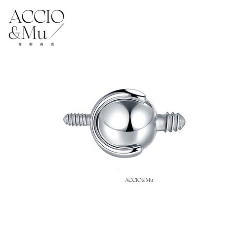 ACCIO&Mu植入级钛合金高抛光解构悬浮耳桥转接球三爪转换连接圆珠
