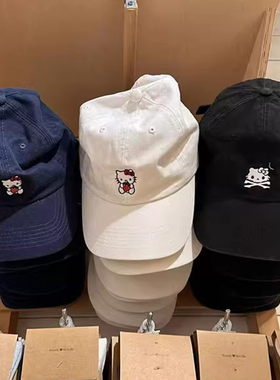 bm新款Kitty猫刺绣帽子鸭舌帽