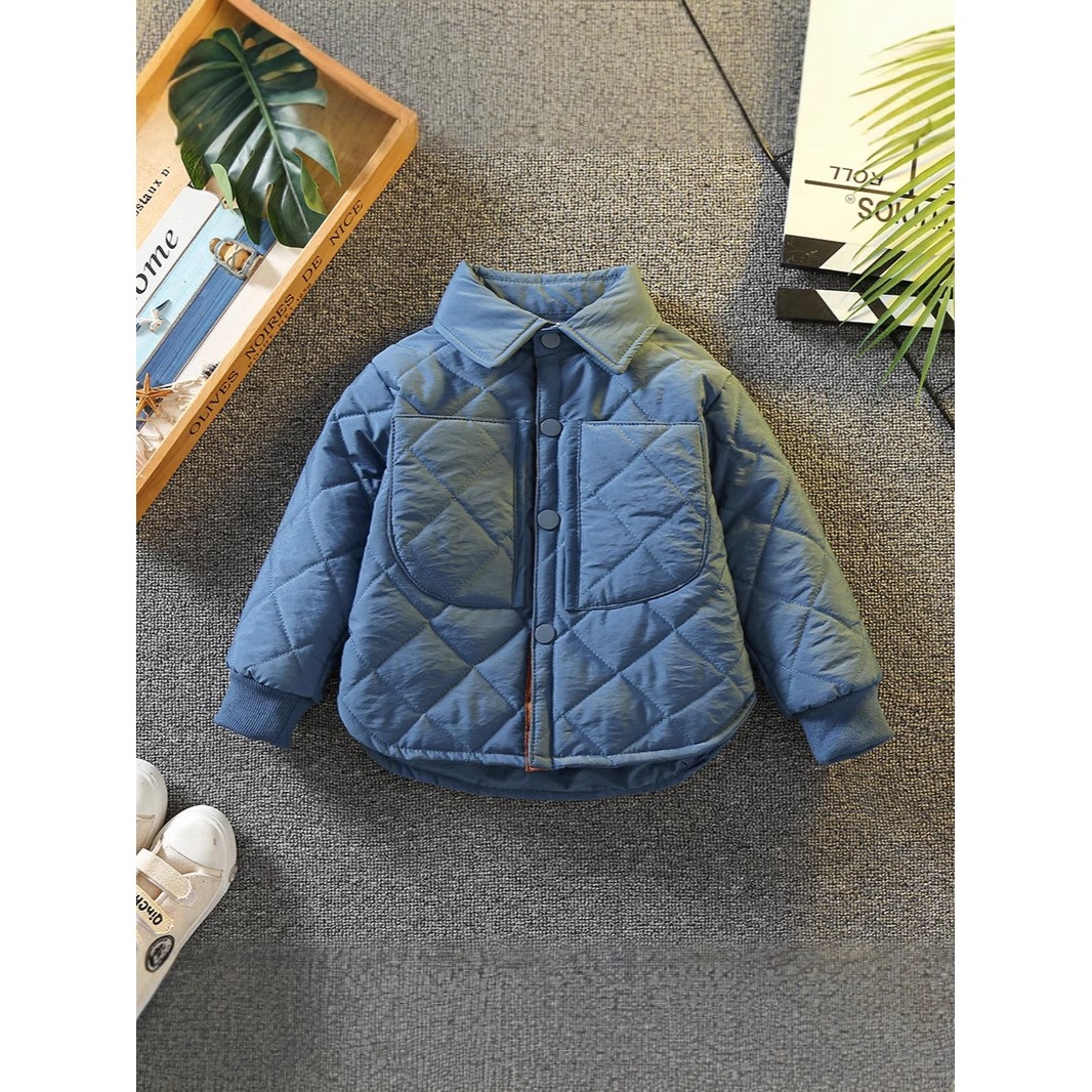 左西正男童绗线薄棉外套秋冬季保暖棉衣儿童冬装新款抗寒衣服帅气