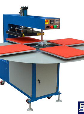 液压烫画四公位旋转压烫机服装印号机自动烫标机球衣热转印星丽