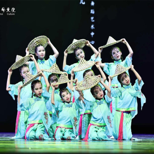 青青竹儿舞蹈演出服装 渔梦渔阳表演服古典中国风唯舞独尊斗笠道具