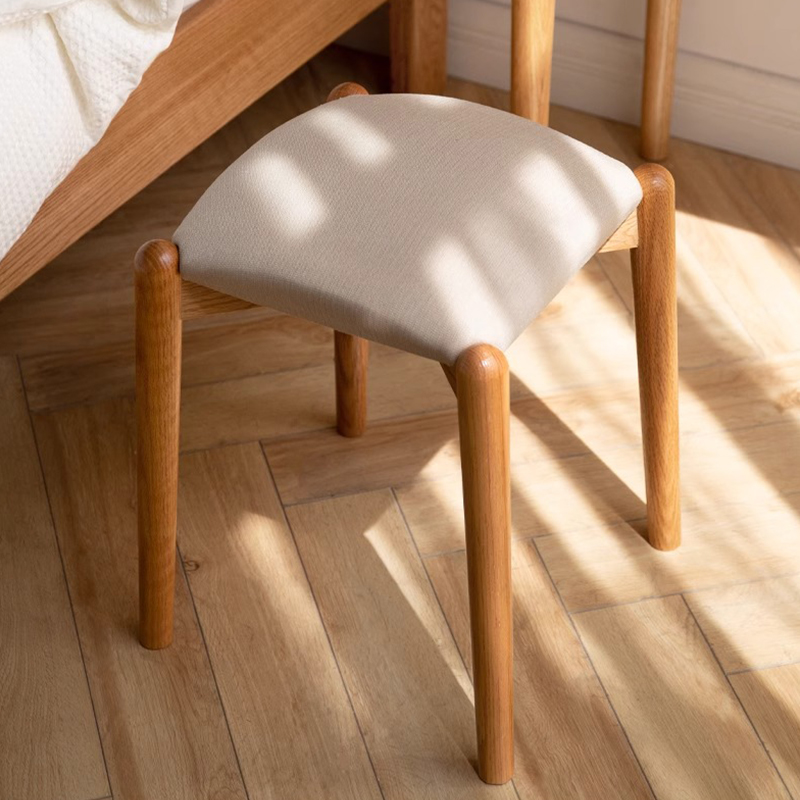 现货速发化妆凳实木带软包凳子