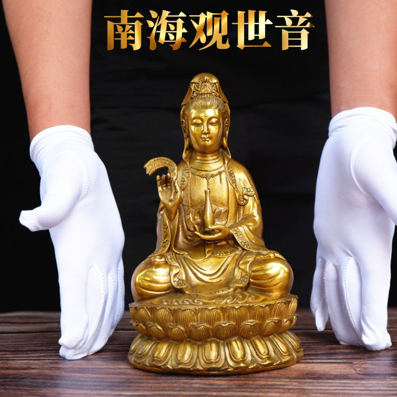 开运纯铜观音佛像南海观世音菩萨像送子观音家用供奉摆件
