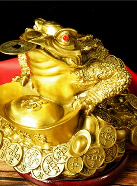 全铜招财金蟾酒柜办公桌开业礼品