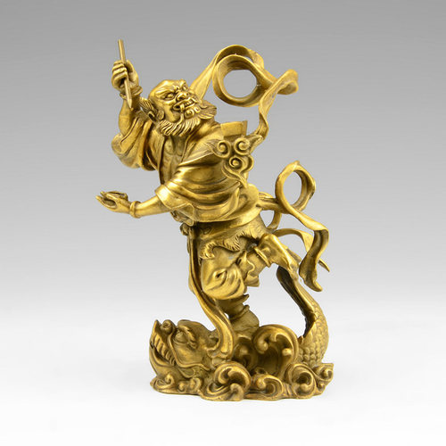 全铜魁星点斗摆件鳌头家用桌面