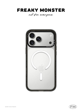 Freaky Monster基础款透明黑框  磁吸手机壳适用于苹果iPhone17Promax/17Pro/16Promax/16Pro