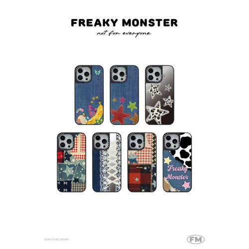 FreakyMonster·牛仔狂热·牛仔系列手机壳复古全包手机壳磁吸支架