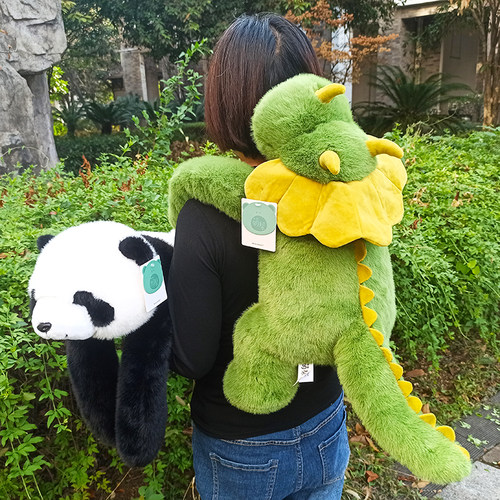 豪伟达恐龙趴姿抱枕树懒熊猫毛绒