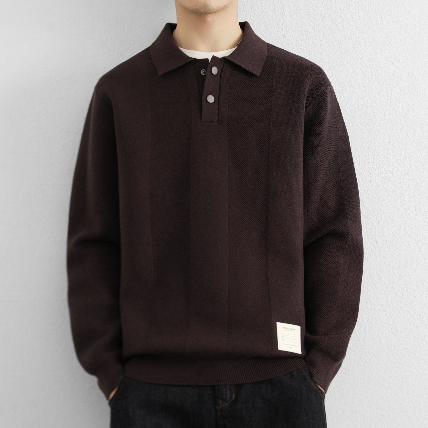 重磅polo领毛衣男翻领暗扣秋冬季2025针织衫内搭加厚老钱风上衣服,运动服/休闲服装,运动套装,淘宝优惠券,粉丝福利购,淘宝优惠卷