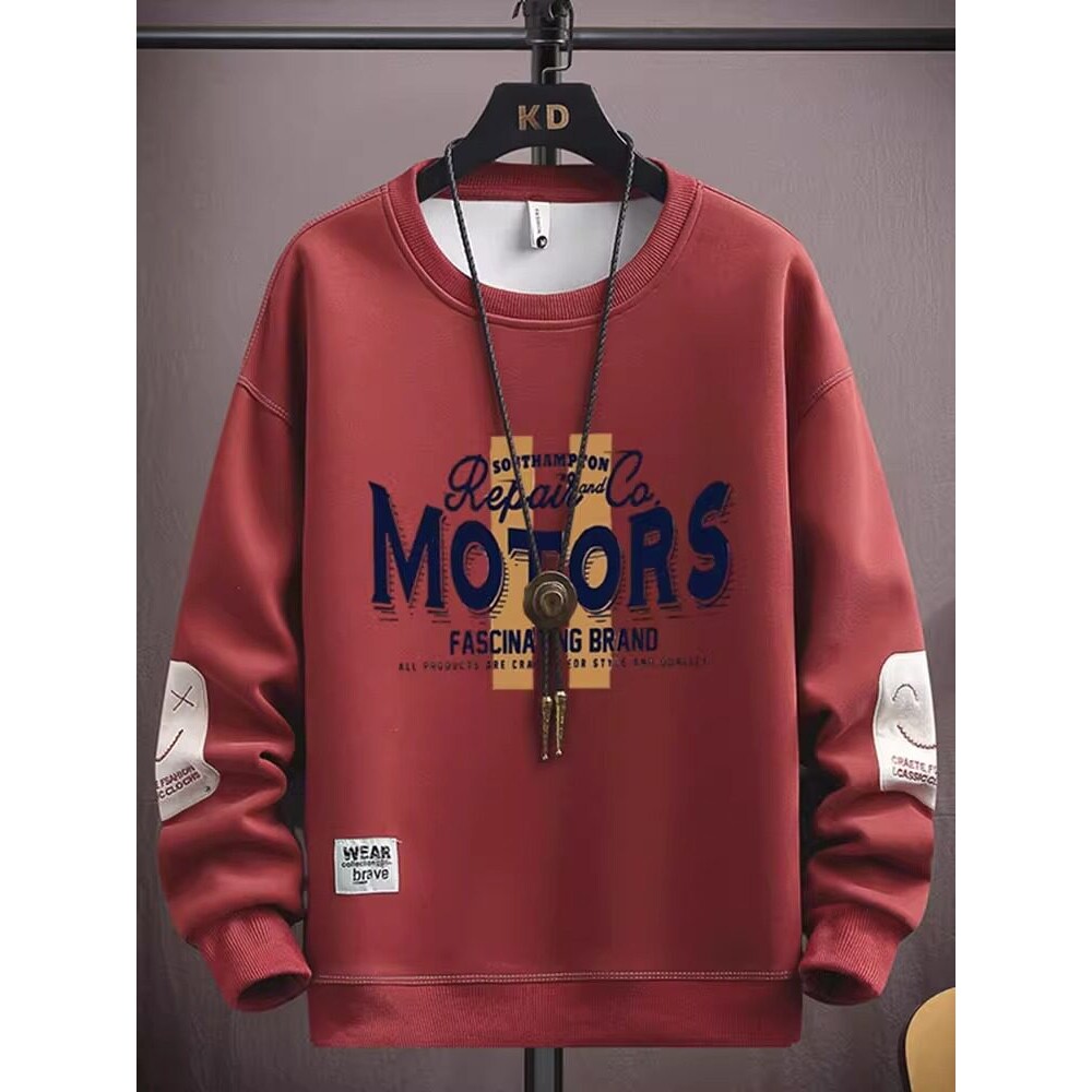 春秋季纯棉卫衣男孩12-15岁初中学生13潮流帅气14大童男装长袖t恤