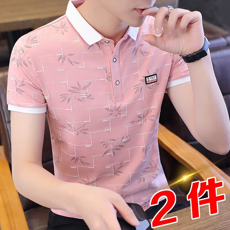 夏装体恤潮流格子男士纯棉衣服polo衫t恤短袖冰丝2026夏季保罗衫