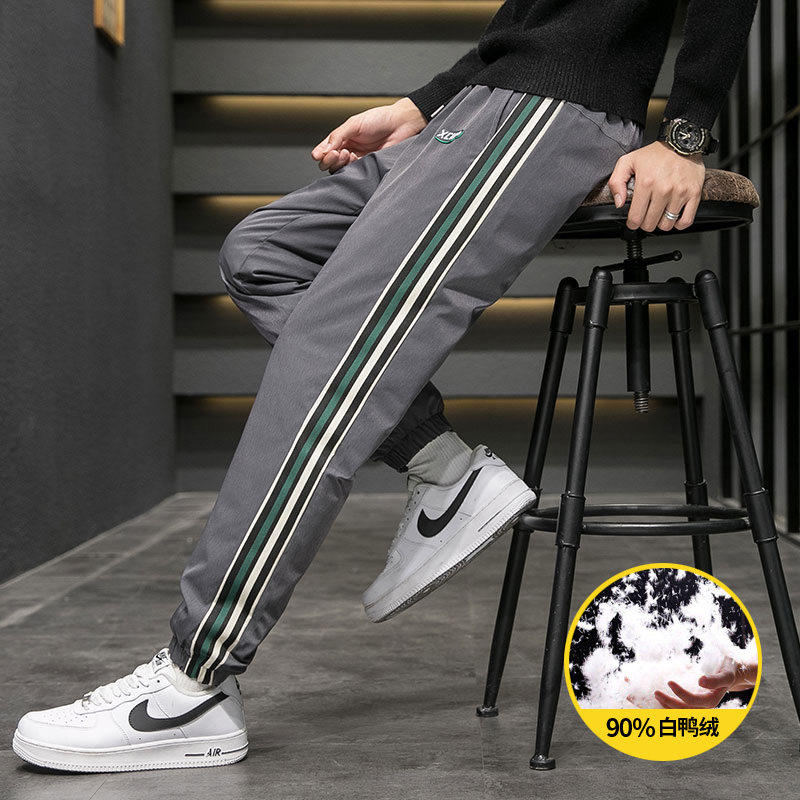 青少年冬季羽绒裤男孩保暖棉裤子高中初中学生大童秋装休闲运动裤,运动服/休闲服装,运动套装,淘宝优惠券,粉丝福利购,淘宝优惠卷