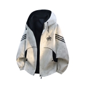 褂子 潮牌宽松休闲夹克男帅气青少年春装 连帽外套男春秋季 2026新款