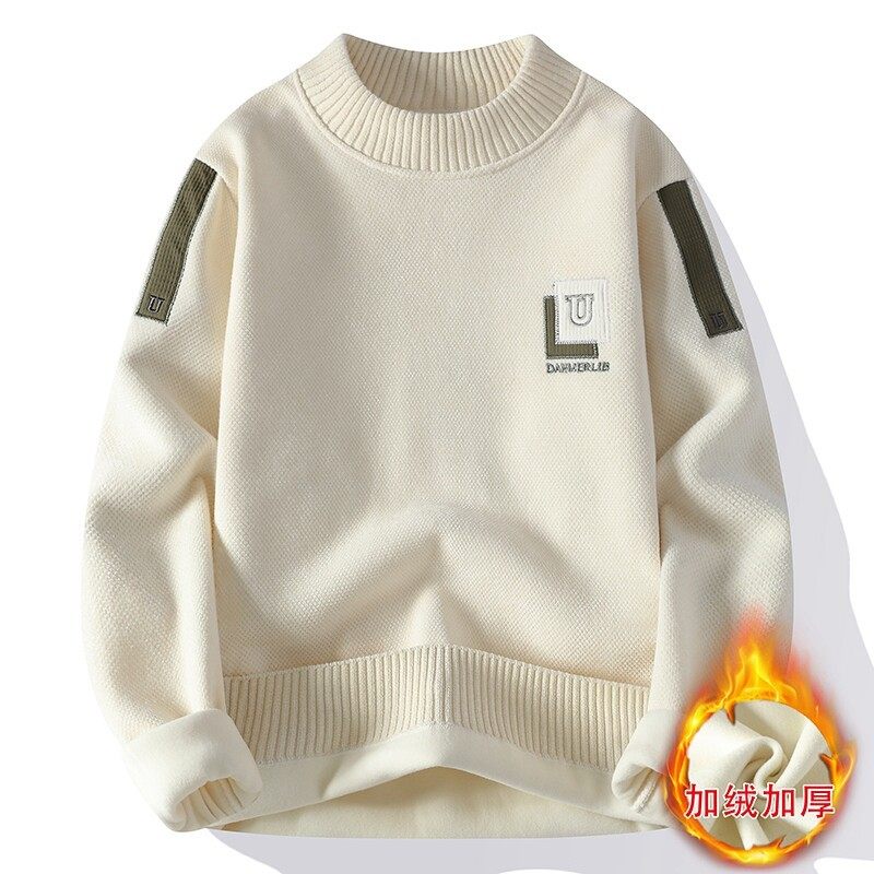 一体加绒圆领男士毛衣秋冬季2025新款卫衣加厚保暖冬装上衣打底衫,运动服/休闲服装,运动套装,淘宝优惠券,粉丝福利购,淘宝优惠卷