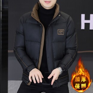 秋冬季加厚棉衣男韩版修身潮流帅气立领保暖棉服冬装短款棉袄外套