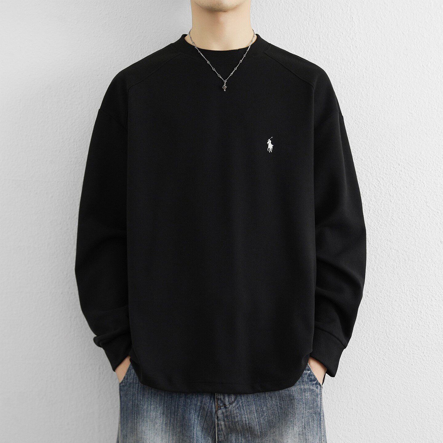 德绒打底衫男士秋冬季双面绒内搭保暖亲肤秋上衣男装内衣长袖t恤