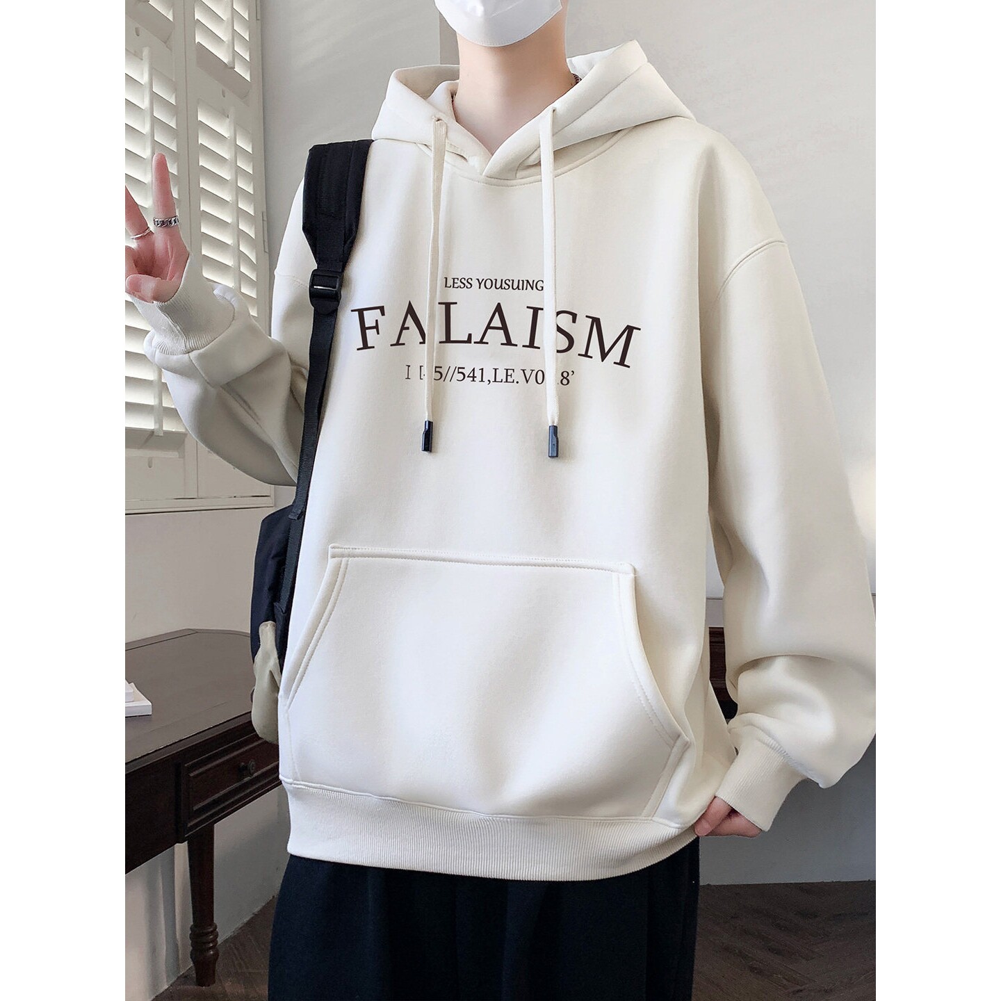 2026新款春秋季连帽卫衣男孩初中高中学生潮流外套青少年大童男装