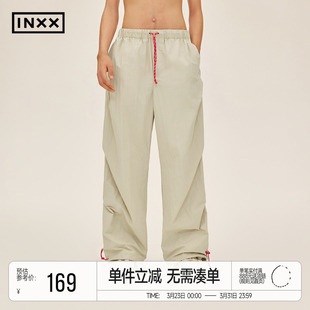 男复古抽绳可调节休闲裤 INXXStandby 裤 阔腿伞兵工装 女 美式